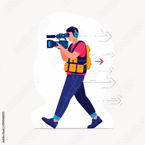 Cinematic Storyteller Capturing Moments With Professional Video Camera Equipment