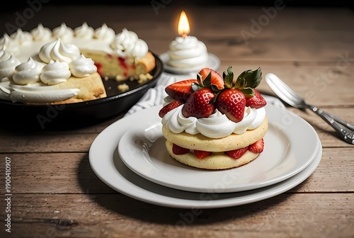 cake with berries