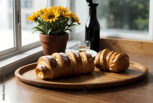breakfast with croissant