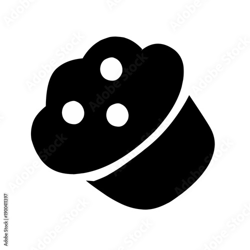 bread silhouette isolated on white background