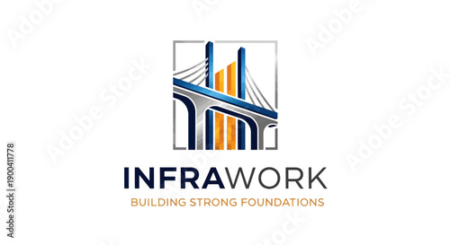 Infra Work company logo design.