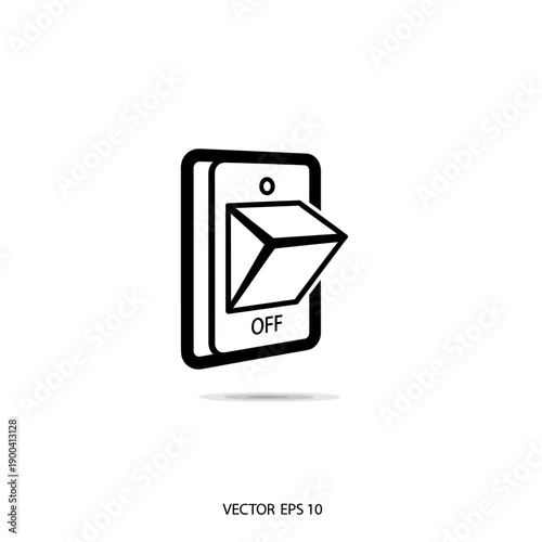 Black and white light switch icon.