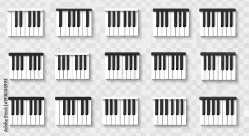 A collection of black and white silhouettes depicting various horse-drawn carriages and individual horses in different poses.