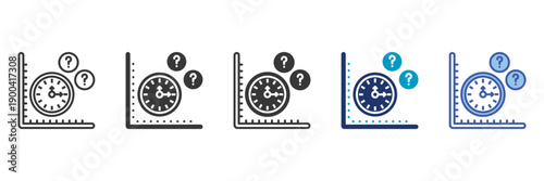 uncertain timeline icon set consisting of multiple styles vector illustration