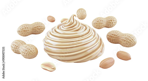 Peanut Butter Swirl with Peanuts