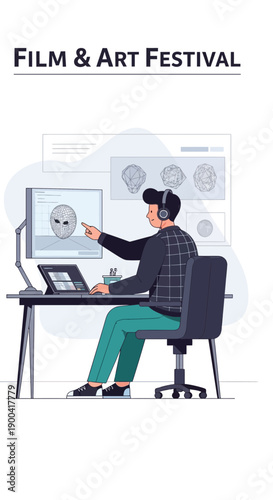 Creative Digital Design At Film And Art Festival