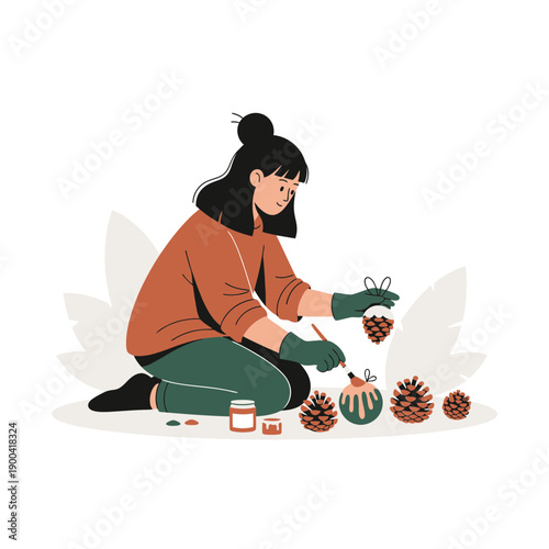 Creative Winter Crafting With Natural Pinecone Decorations