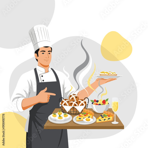 Culinary Artist Proudly Presents Delectable Savory and Sweet Pastries Assortment