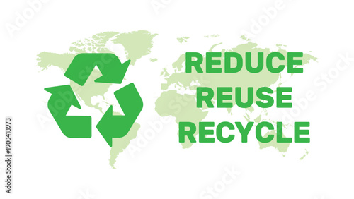3R concept, recycle, reuse, reduce, save the earth and nature, go green, environment Day, Eco-friendly world