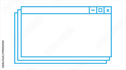 Computer windows stacked vector illustration