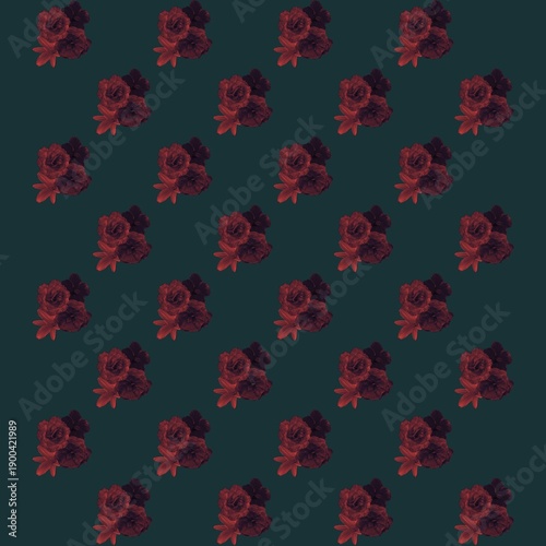 seamless pattern with red roses