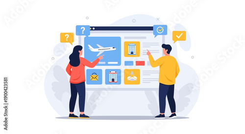 Digital Travel Planning And Booking Experience With Interactive Interface