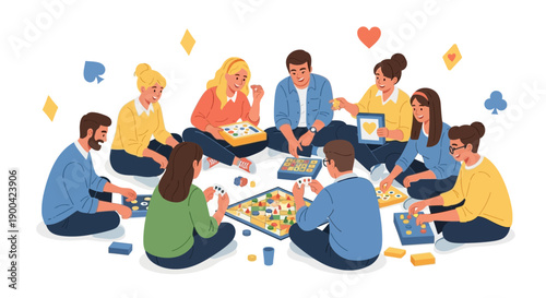 Diverse Friends Engaged in Engaging Board Game Session Indoors