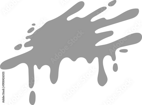 Decorative Abstract Graffiti Spray Paint Grunge Shape Element