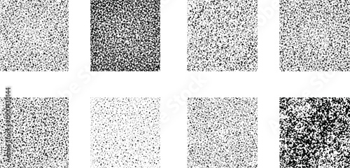 A collection of eight textured rectangles in varying shades of gray arranged in a grid pattern