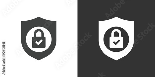 Verified Security Protection icon. Solid glyph series icon