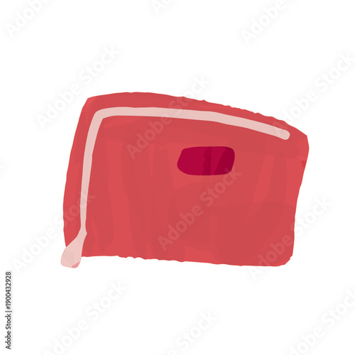 Watercolor illustration on a pouch