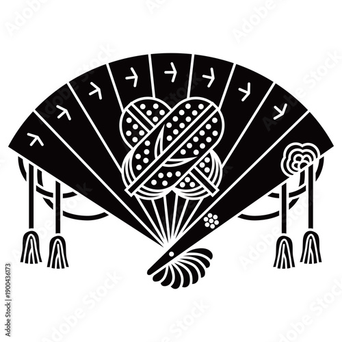 家紋です。秋田扇といいます。