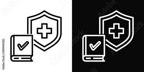 Regulations Icon White And Black Background Style