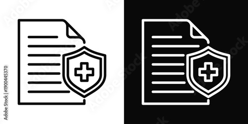 Safety Gear Icon White And Black Background Style