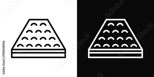 Mat Icon White And Black Background Style