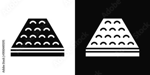 Mat Icon White And Black Background Style