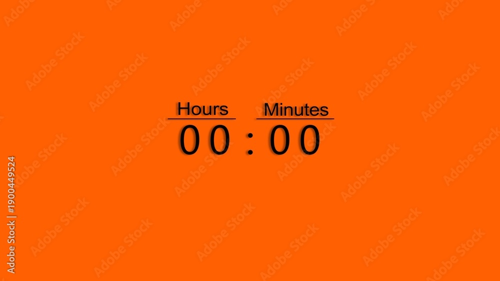 Obraz premium Counting timer clock number illustration. Timer clock number hours and minute.