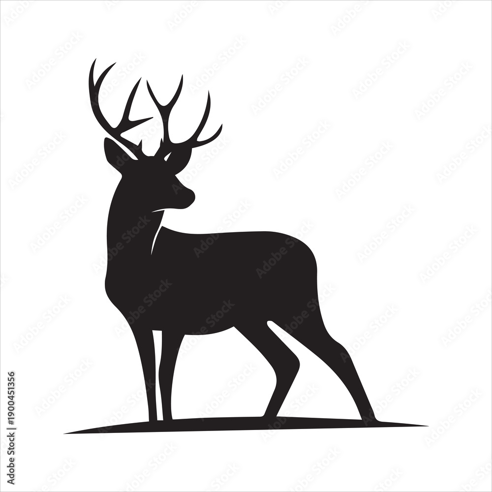 Obraz premium deer vector illustration on white background 