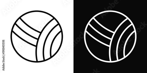 Beach volleyball Icon White And Black Background Style