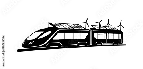 Modern Eco-Friendly High-Speed Train with Renewable Energy