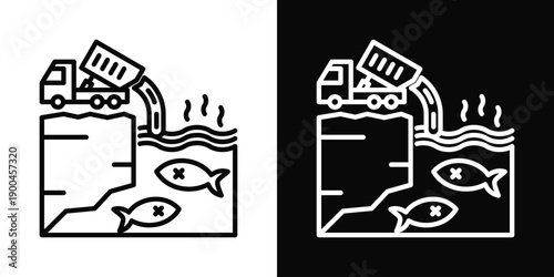 Chemical Factory Explosion Icon White And Black Background Style