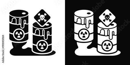 Fish Kill Event Icon White And Black Background Style