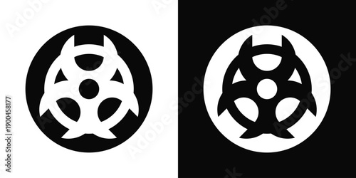 Landfill Overflow Icon White And Black Background Style