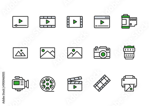 動画と画像のアイコンセット