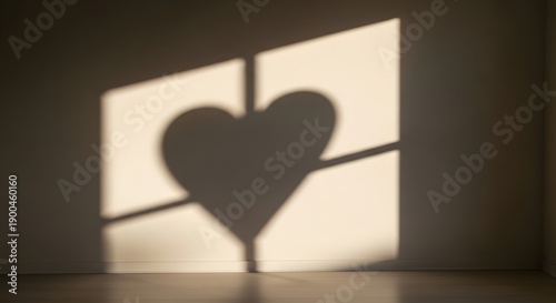 Heart Shape Cast by Window Shade.