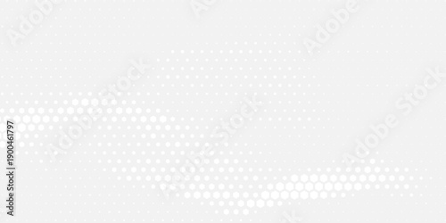 Hexagon halftone gradient texture.White grunge design as background