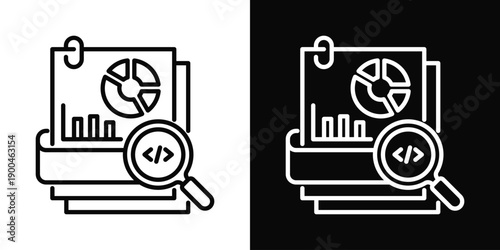 Logs Icon White And Black Background Style