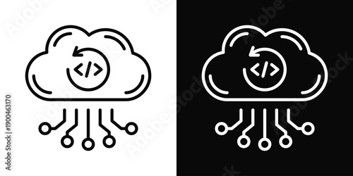 Rollback Icon White And Black Background Style