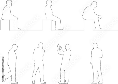 Flat Design People Characters Collection Representing Daily Life, Fashion and Urban Population Concept