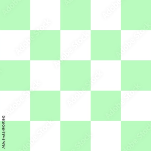 Fotografia Pale green and white chessboard pattern