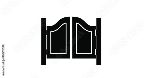 Black gates with a simple design a striking silhouette