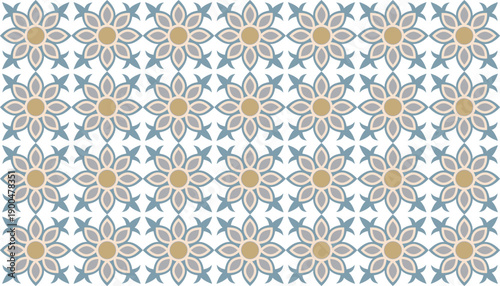 ophisticated classical mosaic in a refined neutral and metallic-tone palette. Professional vector illustration for high-end interior decor and luxury gift packaging