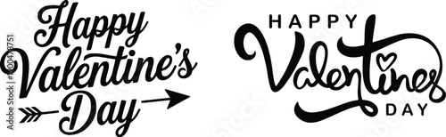 Happy Valentine Day icon. Love romance heart symbols isolated design for greeting card banner poster social media decoration set collection group.