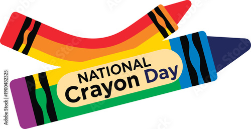 Vibrant rainbow crayons celebrating National Crayon Day with colorful fun