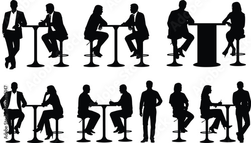 Family silhouettes illustration showing parents and children holding hands walking and playing together for love parenting lifestyle bonding vector design