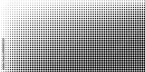 Black-white gradient halftone dots background. Pop art in vector illustration for your creative design