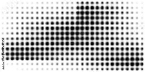 Dotted halftone gradient texture. Vanishing polka dot background. Repeating dots gradation pattern background. Black fading comic pop art template set modern circle background modern