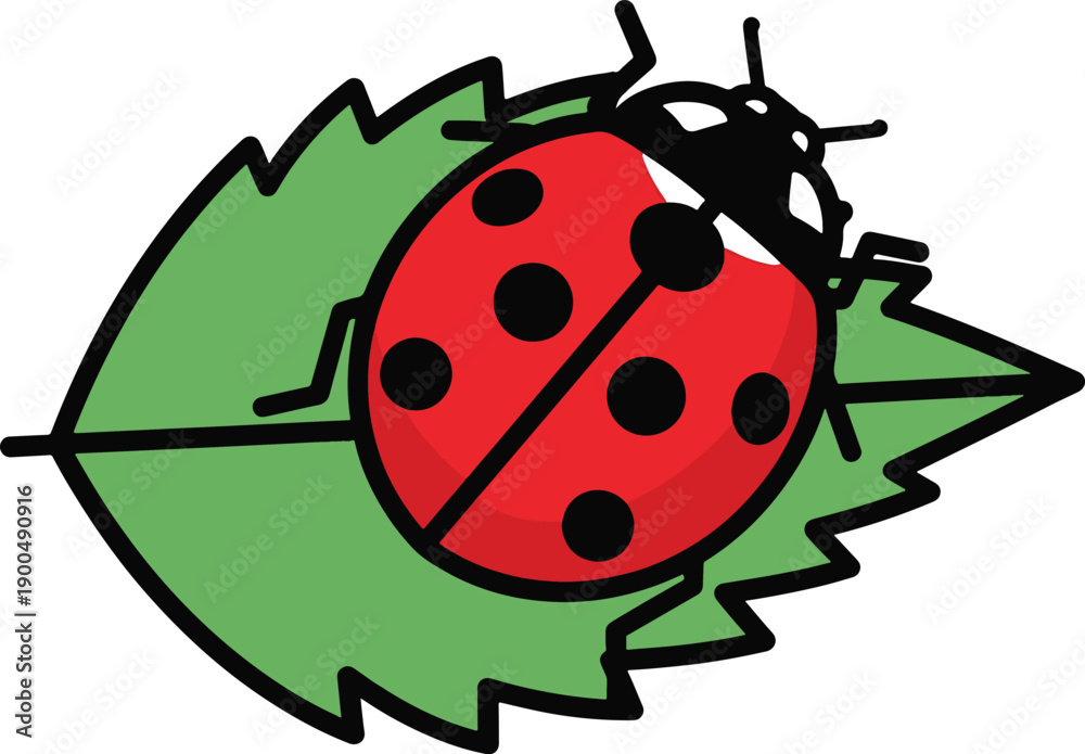 Obraz premium Ladybug on a Leaf