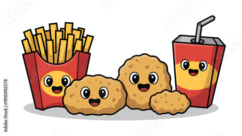 Cute Mascot Style Valentine Flower Dish - Adorable Floral Illustration