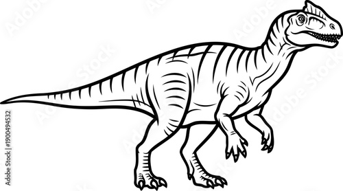 Double-crested dilophosaurus carnivore theropod hunting